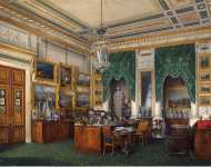 Hau Edward Petrovich Interiors of the Winter Palace. The Study of Emperor Alexander II01 - Hermitage